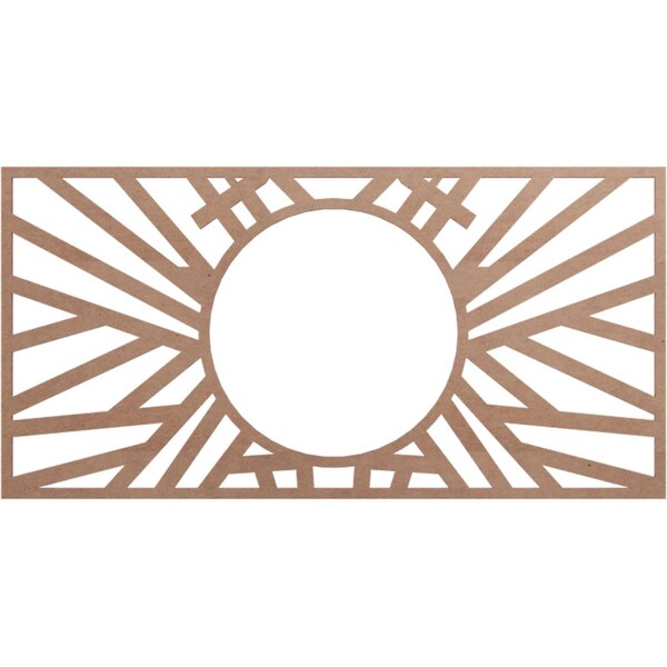 Ekena Millwork Hoover Wood Fretwork Pierced Ceiling Medallion, Wood (Paint Grade), 28"W x 14"H x 10 3/8"ID x 3/8"T CMWP28X14X0375HOMF - main